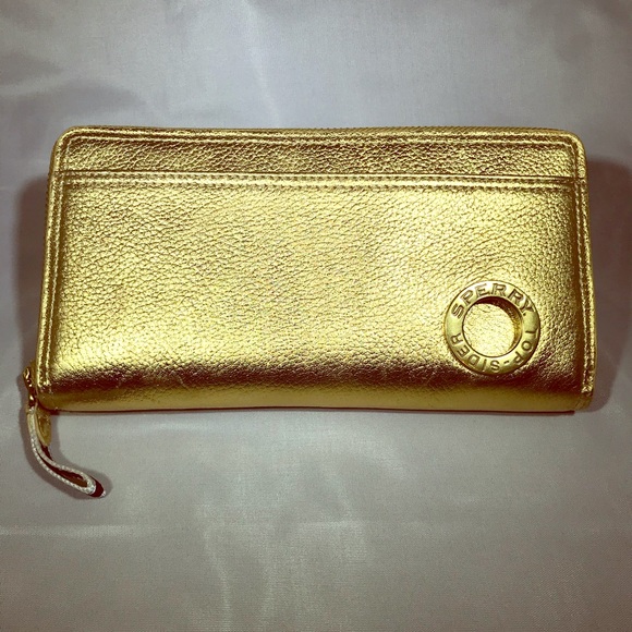 Sperry Handbags - Sperry Top Sider metallic gold wallet